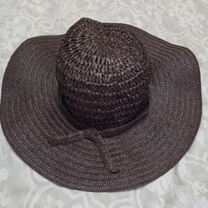 Jessica Dark Brown Woven Hat